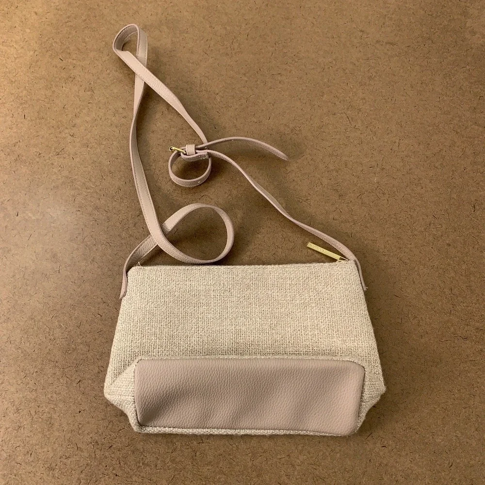 Lancôme Women's Small Tan Cloth Crossbody Purse New